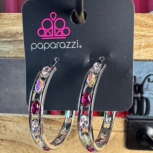 Paparazzi Multicolor Gemstone Hoop Earrings